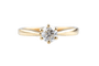 Bague 51 Bague solitaire en or jaune et blanc 18K avec diamant 58 Facettes BGALL50VS1-107