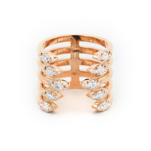 Bague Bague fantaisie en or 18 carats sertie de diamants (0,50 carat) 58 Facettes 22430