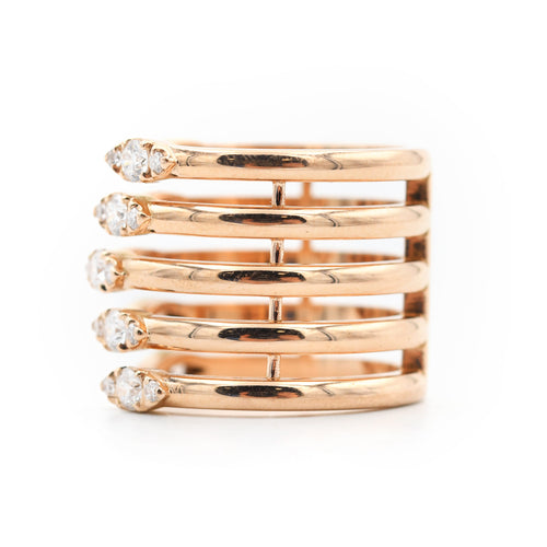 Bague Bague fantaisie en or 18 carats sertie de diamants (0,50 carat) 58 Facettes 22430