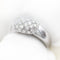 Bague Bague en or blanc 18 carats sertie de diamants pavés (0,62 ct) 58 Facettes 22450