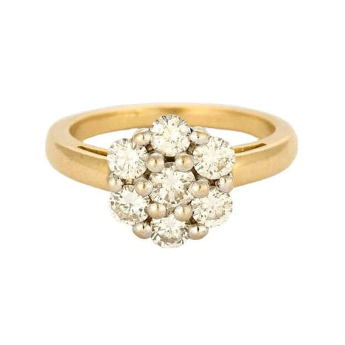 Bague 50 Bague marguerite deux ors, diamants 58 Facettes COG04964