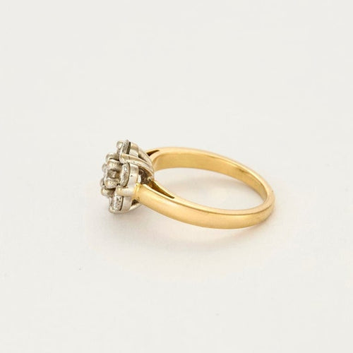 Bague 50 Bague marguerite deux ors, diamants 58 Facettes COG04964