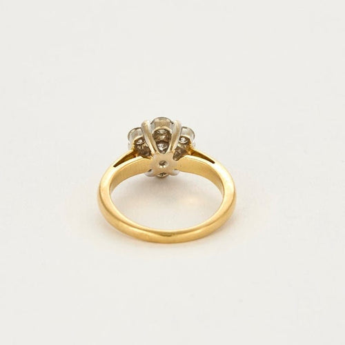 Bague 50 Bague marguerite deux ors, diamants 58 Facettes COG04964
