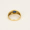 Bague 51.5 Bague jonc en or jaune 18K avec saphir 1 ct et diamants 58 Facettes ENG10872X2