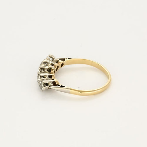 Bague 54 Bague jarretière deux ors, diamants taille ancienne 58 Facettes MAR1092