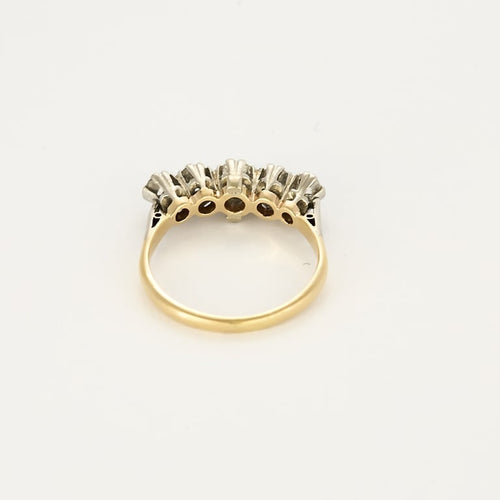 Bague 54 Bague jarretière deux ors, diamants taille ancienne 58 Facettes MAR1092