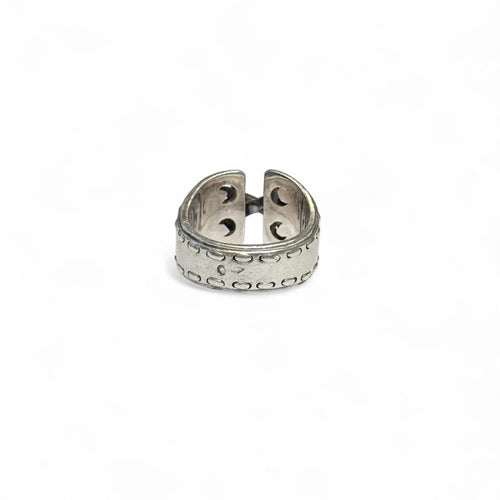 Bague Hermès - Bague en argent 925 modèle ouvert à attaches croisillons 58 Facettes REF2521-288