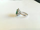 Bague 51 Bague marguerite - Émeraude et diamants en or blanc 750 58 Facettes 01348