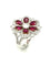 Bague 60 Mouawad - Bague marguerite en or blanc 18K, diamants et rubis 58 Facettes MOUAWAD Bague