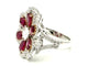 Bague 60 Mouawad - Bague marguerite en or blanc 18K, diamants et rubis 58 Facettes MOUAWAD Bague