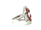 Bague 60 Mouawad - Bague marguerite en or blanc 18K, diamants et rubis 58 Facettes MOUAWAD Bague