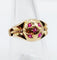 Bague 55.5 Bague dôme en or rose 18k aux rubis synthétiques, circa 1950 58 Facettes A06700