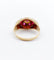 Bague 55.5 Bague dôme en or rose 18k aux rubis synthétiques, circa 1950 58 Facettes A06700