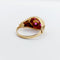 Bague 55.5 Bague dôme en or rose 18k aux rubis synthétiques, circa 1950 58 Facettes A06700