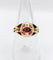 Bague 55.5 Bague dôme en or rose 18k aux rubis synthétiques, circa 1950 58 Facettes A06700