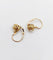 Boucles d'oreilles Dormeuses anciennes en or 18k serties d’une perle (circa 1900) 58 Facettes A06705