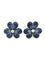 Boucles d'oreilles MOUAWAD Flower of Eternity - Boucles d’oreilles fleur en or blanc 18K saphirs et diamants 58 Facettes MOUAWAD boucles
