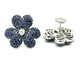 Boucles d'oreilles MOUAWAD Flower of Eternity - Boucles d’oreilles fleur en or blanc 18K saphirs et diamants 58 Facettes MOUAWAD boucles