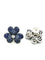 Boucles d'oreilles MOUAWAD Flower of Eternity - Boucles d’oreilles fleur en or blanc 18K saphirs et diamants 58 Facettes MOUAWAD boucles