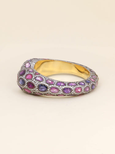 Bracelet ANDRE MARCHA Bracelet jonc saphirs diamants 58 Facettes 1242.5
