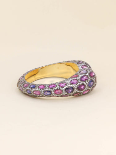 Bracelet ANDRE MARCHA Bracelet jonc saphirs diamants 58 Facettes 1242.5