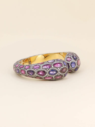 Bracelet ANDRE MARCHA Bracelet jonc saphirs diamants 58 Facettes 1242.5