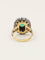 Bague 52 Bague ancienne or argent émeraude ovale diamants 58 Facettes 1174.7