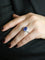 Bague 54 Bague Art Déco saphir Ceylan non chauffé 7,37 carats 58 Facettes 1180