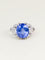 Bague 54 Bague Art Déco saphir Ceylan non chauffé 7,37 carats 58 Facettes 1180