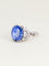 Bague 54 Bague Art Déco saphir Ceylan non chauffé 7,37 carats 58 Facettes 1180