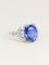 Bague 54 Bague Art Déco saphir Ceylan non chauffé 7,37 carats 58 Facettes 1180