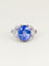 Bague 54 Bague Art Déco saphir Ceylan non chauffé 7,37 carats 58 Facettes 1180
