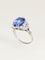 Bague 54 Bague Art Déco saphir Ceylan non chauffé 7,37 carats 58 Facettes 1180
