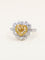 Pendentif Bague Diamant coeur jaune Fancy Yellow 1 carat convertible Pendentif 58 Facettes 1214.2