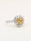 Pendentif Bague Diamant coeur jaune Fancy Yellow 1 carat convertible Pendentif 58 Facettes 1214.2