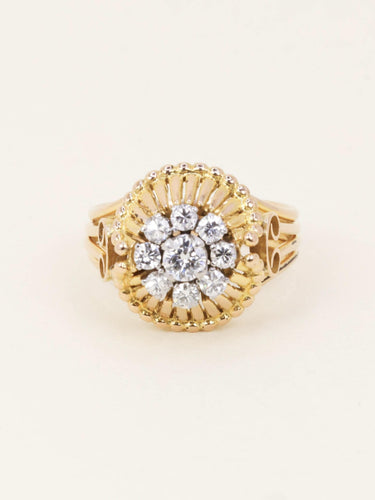 Bague 57 Bague fil or jaune diamants 58 Facettes 1233.2