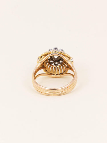 Bague 57 Bague fil or jaune diamants 58 Facettes 1233.2