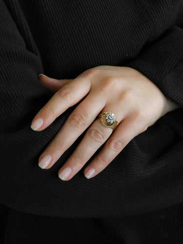 Bague 57 Bague fil or jaune diamants 58 Facettes 1233.2