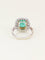 Bague 53 Bague or blanc émeraude 2,17 carats entourage diamants 58 Facettes 1214.3