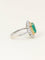 Bague 53 Bague or blanc émeraude 2,17 carats entourage diamants 58 Facettes 1214.3
