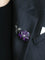 Broche Broche trembleuse or argent améthyste diamants taille rose 58 Facettes 1170.3