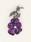 Broche Broche trembleuse or argent améthyste diamants taille rose 58 Facettes 1170.3