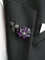 Broche Broche trembleuse or argent améthyste diamants taille rose 58 Facettes 1170.3