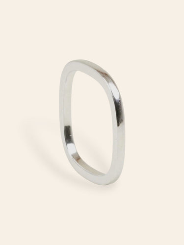 Bague 54 DINH VAN Alliance carrée or blanc 58 Facettes 1206.1BIS