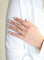 Bague 54 DINH VAN Alliance carrée or blanc 58 Facettes 1206.1BIS