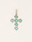 Pendentif Pendentif Croix or jaune cabochons de turquoise 58 Facettes 1219.7