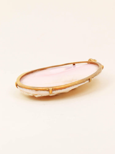 Pendentif Pendentif ovale or jaune camée coquillage Cupidon 58 Facettes 1224.5