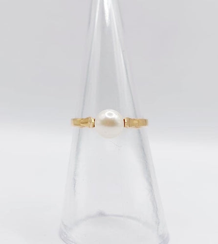 Bague 50 Bague Art déco en or rose 18k ornée d'une perle 58 Facettes A06713