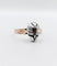 Bague 59.5 Bague victorienne en or rose 18k et argent avec diamant taille table 58 Facettes A06714
