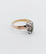 Bague 59.5 Bague victorienne en or rose 18k et argent avec diamant taille table 58 Facettes A06714